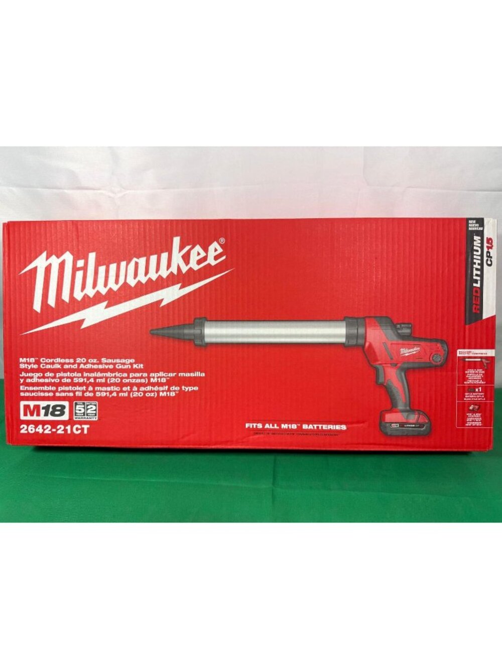 Milwaukee M18 Cordless 20-oz Aluminum Barrel Caulk and Adhesive Gun Kit